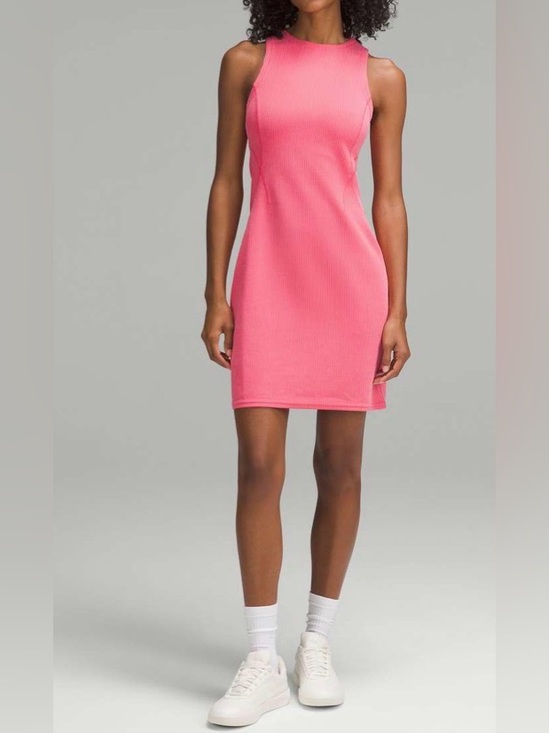 lululemon athletica Dresses & Skirts - NWOT New Lululemon Ribbed Softstreme Slim-Fit Tank Dress Glaze Pink